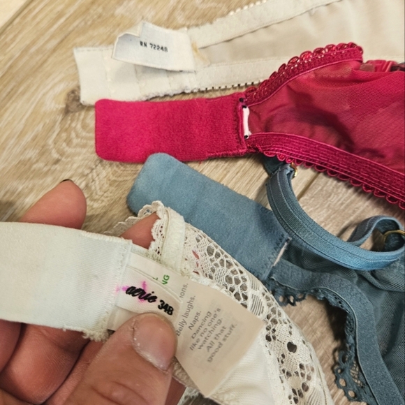 Aerie Unbranded Bra Bundle 4 Piece Balconette Bralette Women's 34B Lace - Picture 4 of 10